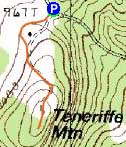 Topographic map of Teneriffe Mountain