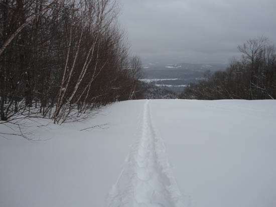 Looking down the ski trails