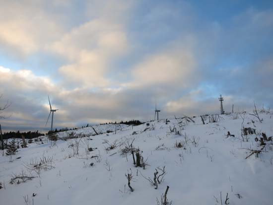 Looking down the ski trails