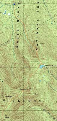 Topographic map of The Bulge, Mt. Cabot, The Horn - Click to enlarge