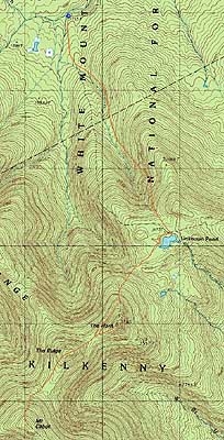 Topographic map of The Bulge, Mt. Cabot, The Horn - Click to enlarge