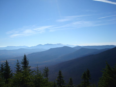 Looking south at the Presidentials from the summit of The Horn - Click to enlarge