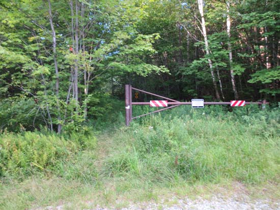 The gate at the end of Gale River Road East