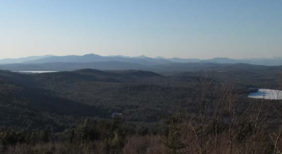 Tumbledown Dick Mountain (left) as seen from the northern slope of Moose Mountain