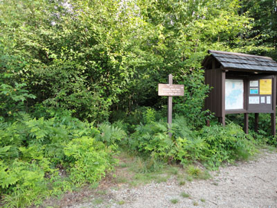 The Unknown Pond Trail trailhead near York Pond Road