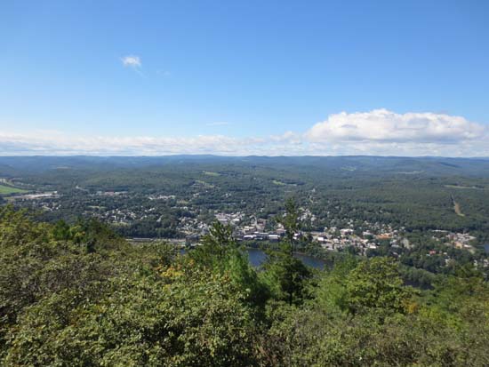 Looking toward Brattleboro from near the summit of Wantastiquet Mountain - Click to enlarge