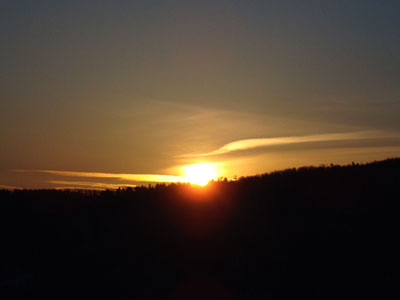 The sunset as seen from the West Rattlesnake ledges - Click to enlarge