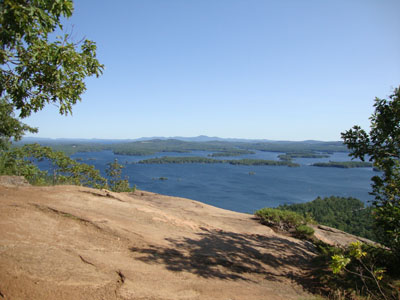 The Belknaps as seen over Squam Lake from the West Rattlesnake ledges - Click to enlarge