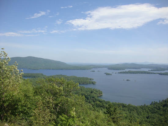 Looking at Red Hill and Squam Lake from the West Rattlesnake ledges - Click to enlarge