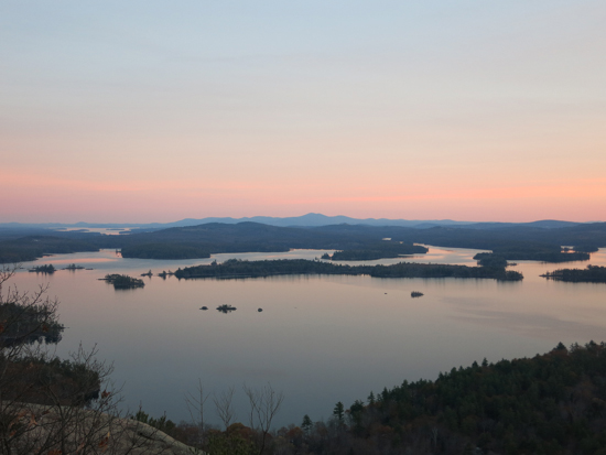 The Belknaps as seen near sunset from West Rattlesnake - Click to enlarge