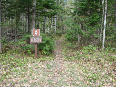 The Burnt Mill Brook Trail trailhead