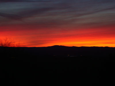 Late sunset colors as seen from Whiteface Mountain - Click to enlarge