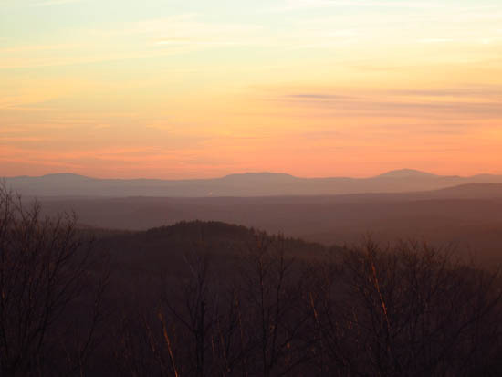 Looking at Pack Monadnock, Crotched Mountain, and Mt. Monadnock from Whiteface Mountain - Click to enlarge