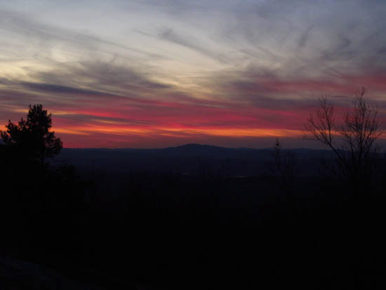 The sunset as seen from Whiteface Mountain - Click to enlarge