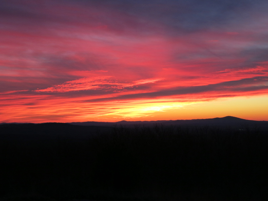 The sunset as seen from Whiteface Mountain - Click to enlarge