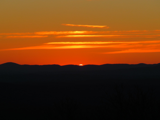 The sunset as seen from Whiteface Mountain - Click to enlarge