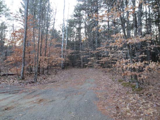 The start of the unmaintained road at the end of Belknap Mountain Road