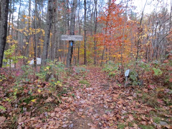 The Piper Whiteface Trail trailhead on Belknap Mountain Road