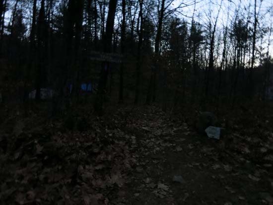 The Piper Whiteface Trail trailhead on Belknap Mountain Road