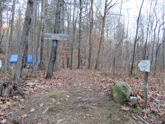 The Piper Whiteface Trail trailhead on Belknap Mountain Road