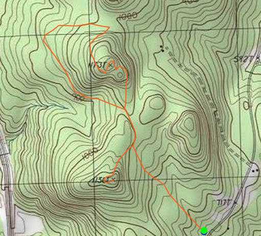 Topographic map of Whitten Woods - South Peak, Whitten Woods - North Peak