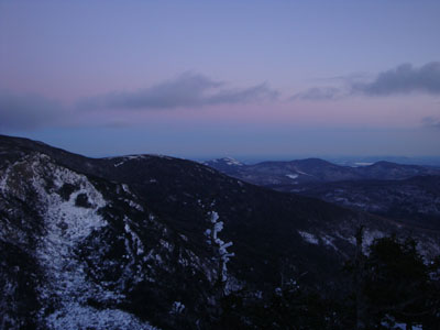 Slight sunset colors as seen from near the summit of Wildcat A - Click to enlarge