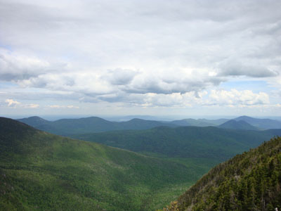 Looking at South Baldface, the Doubleheads, and Kearsarge North Mountain from near the summit of Wildcat A - Click to enlarge