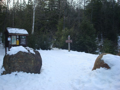The Nineteen Mile Brook Trail trailhead off Route 16