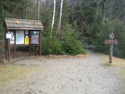 The Nineteen Mile Brook Trail trailhead off Route 16