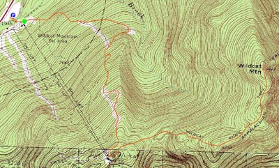 Topographic map of Wildcat D, Wildcat C, Wildcat B, Wildcat A - Click to enlarge