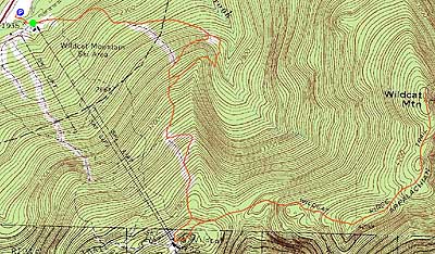 Topographic map of Wildcat D, Wildcat C, Wildcat B, Wildcat A - Click to enlarge