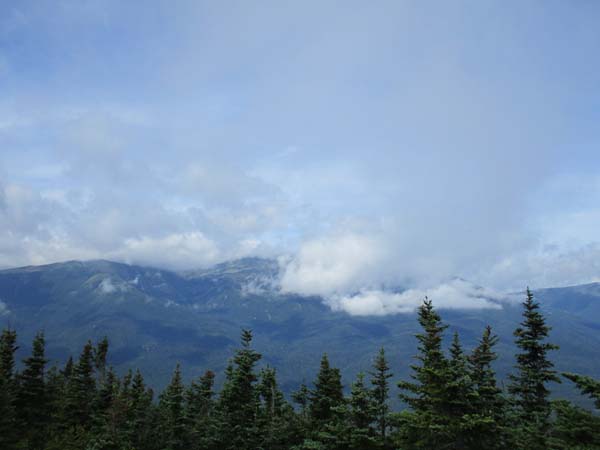Mt. Washington in the clouds as seen from Wildcat D - Click to enlarge