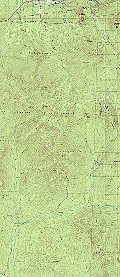 Topographic map of Zealand Mountain, Mt. Guyot, Mt. Bond (West Peak), Mt. Bond, Bondcliff - Click to enlarge