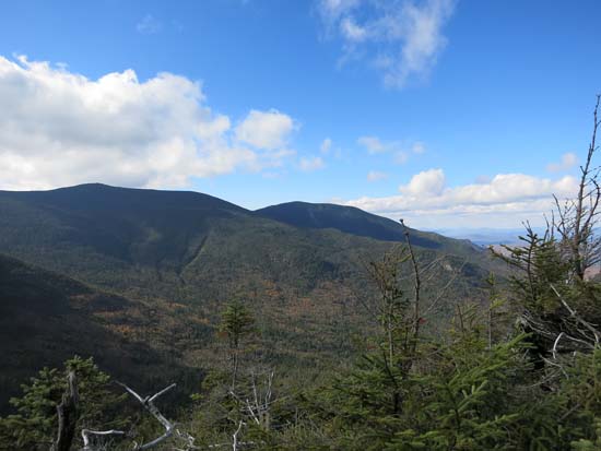 Looking at the Twins from an outlook north of the Zealand Mountain summit - Click to enlarge