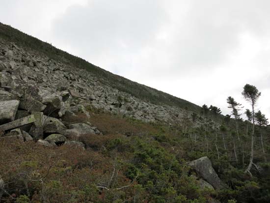 Approaching the Zealand talus slope