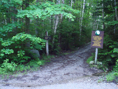 The Zealand Trail trailhead at the end of Zealand Road