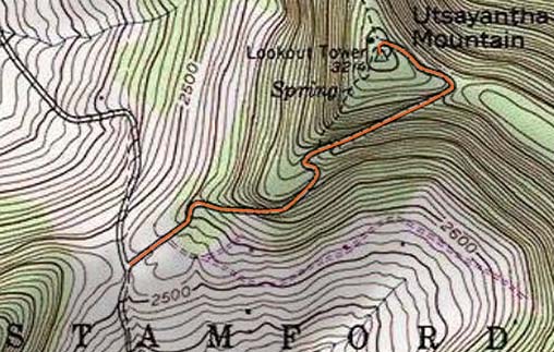 Topographic map of Utsayantha Mountain