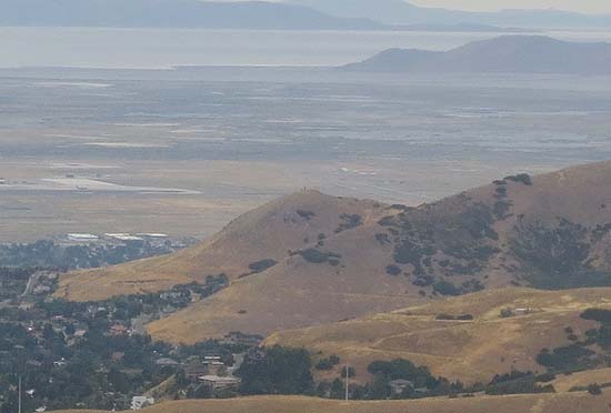 Ensign Peak as seen from Mt. Van Cott