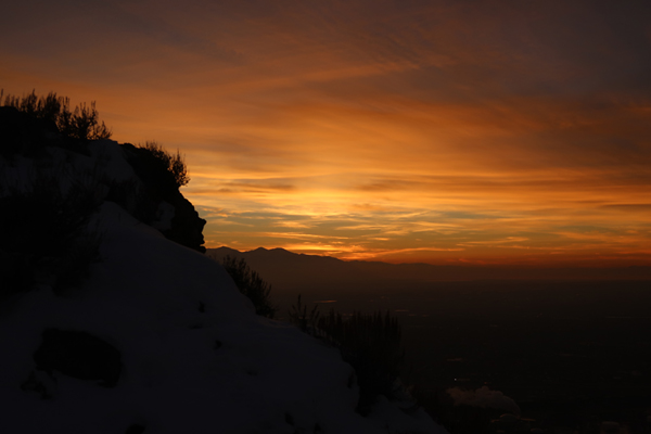 The sunset from Ensign Peak - Click to enlarge