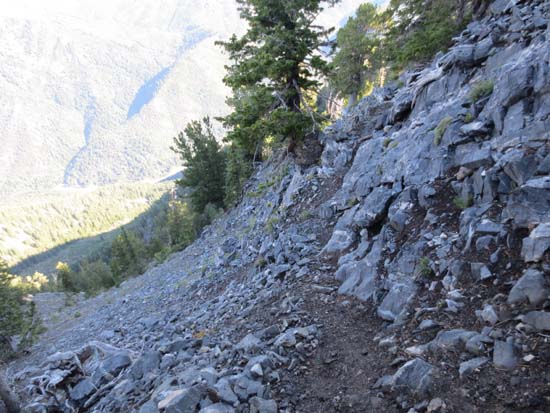 The narrow path to Kessler Peak