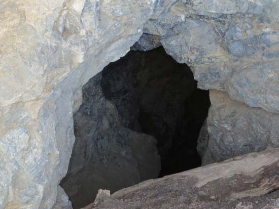 A mine along the upper portion of the path
