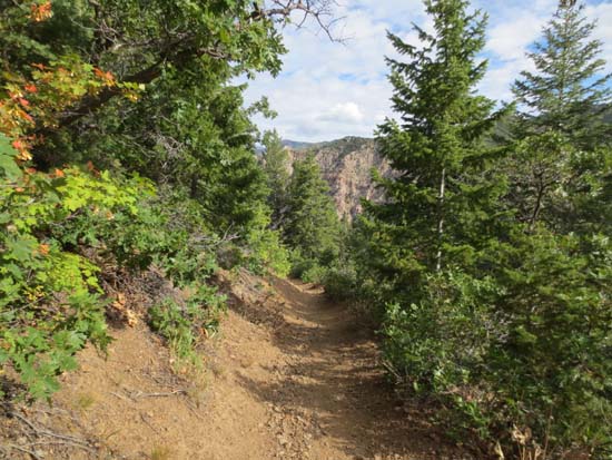 Looking down Malan's Basin Trail