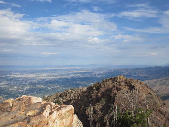 Looking at Salt Lake City from Mt. Olympus - Click to enlarge