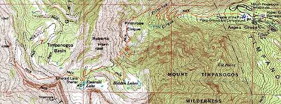 Topographic map of Mt. Timpanogos - Click to enlarge