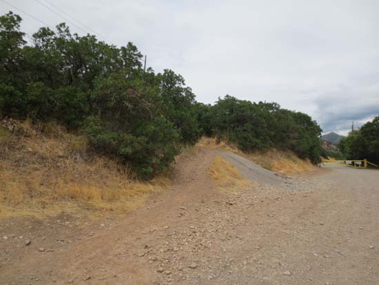 The start of a trail departing from Red Butte Canyon Road