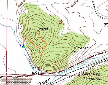 Topographic map of PC Hill