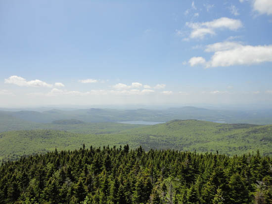 Looking at Lake Willoughby from the Bald Mountain fire tower - Click to enlarge