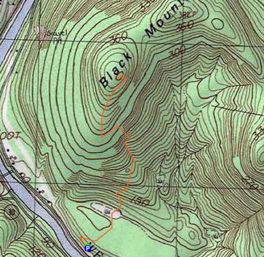 Topographic map of Black Mountain