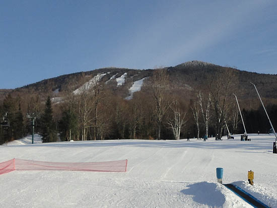 Burke Mountain (left) and West Peak (right) as seen from the bottom of the ski area