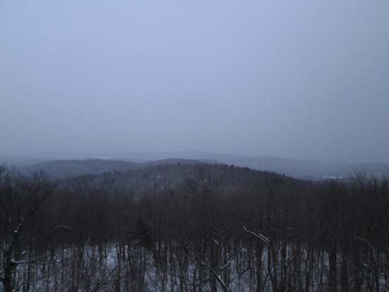 Snowy views from the Gile Mountain fire tower - Click to enlarge